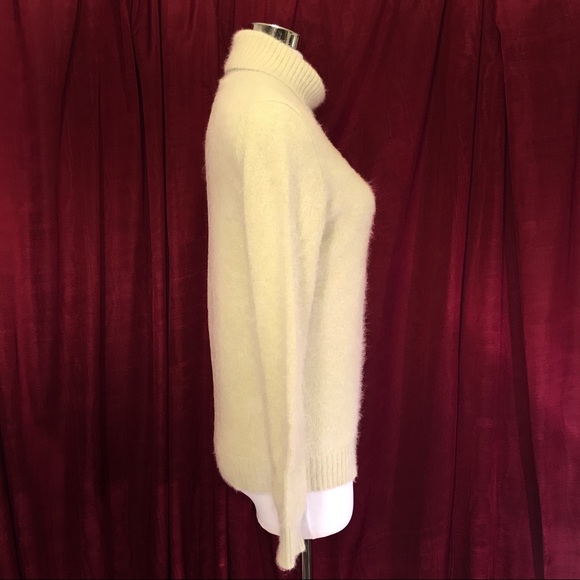 Angora Vintage Soft Fuzzy Knit Turtleneck Light Mint - Picture 5 of 11